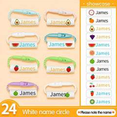 Custom Reusable Waterproof Name Tags with Hanging Rope Buckles