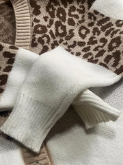  Leopard Print Button Cardigan