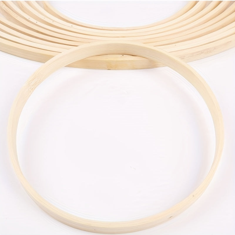 Dream Catcher Bamboo Circle Wall Art Flower Light Cross Stitch Shed Tool