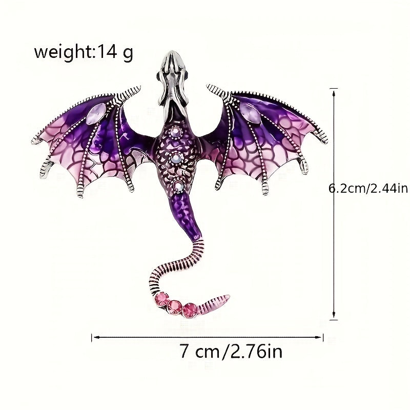 Enamel Fly Dragon Brooch Animal Pin Jewelry Couple Brooch Accessories