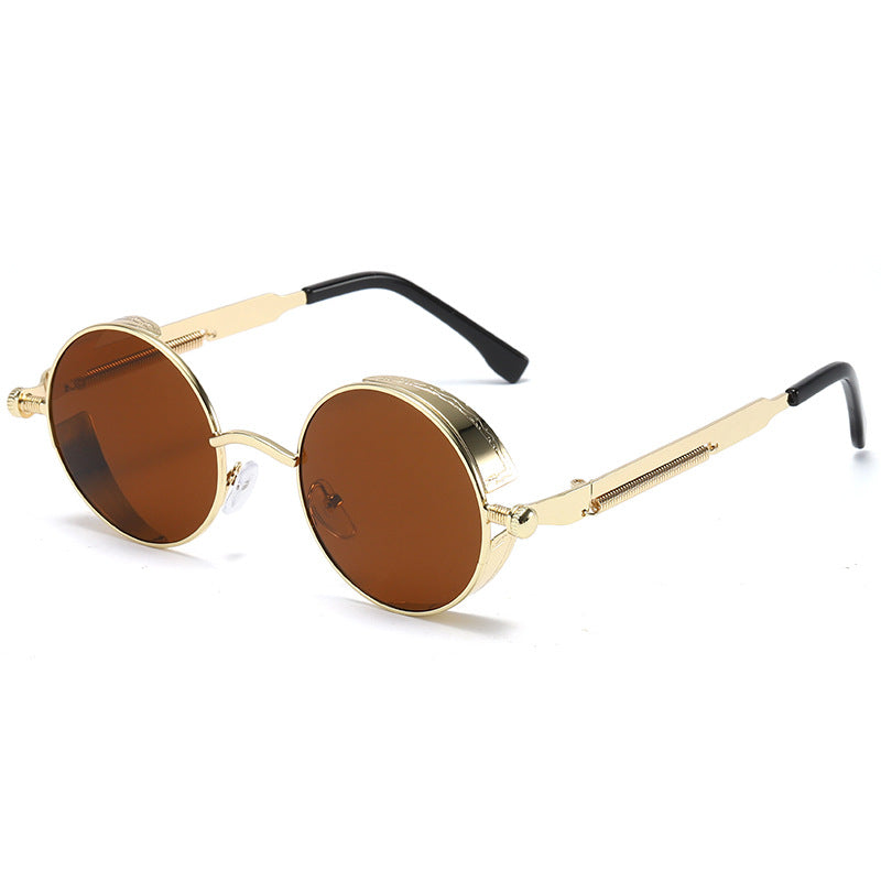 Steampunk Polarized Sunglasses Round Eyewear