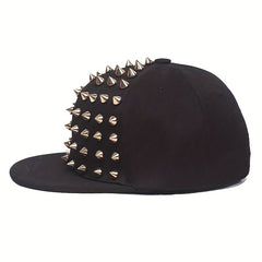 Hip Hop Rivet Snapback Hat Unisex Punk Baseball Cap Sunshade Couple Dad Hats