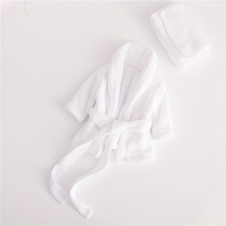 Newborn Photography Props Baby Bathrobes Bath Towel Hooded Robe