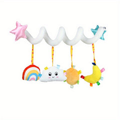 Plush Hanging Fruit Spiral Toy for Baby's Early Education