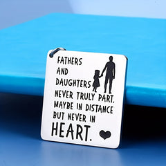 Father Daughter Keychain Dad Christmas Valentine Wedding From Daughter