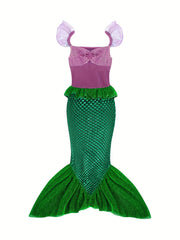 Little Mermaid Costume Halloween Princess Dress Cosplay Party