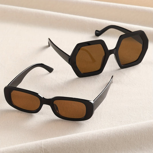 Y2K Rectangle Geometric Sunglasses Retro Outdoor Glasses UV400