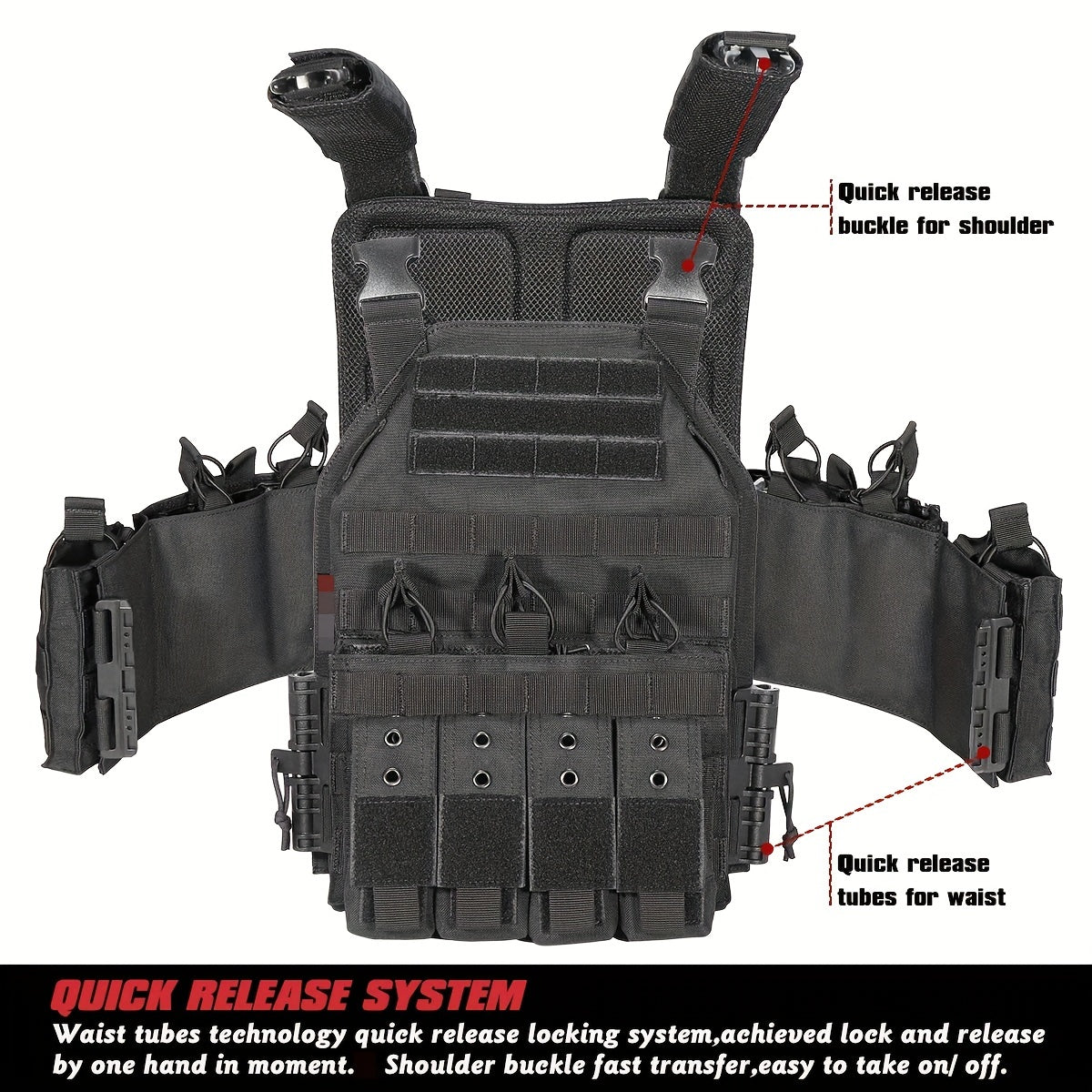 Men's Quick Release Adjustable Airsoft Training Vest