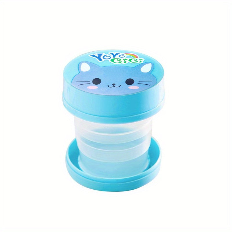 Creative Travel Cartoon Retractable Cup Animal Outdoor Folding Water Cup