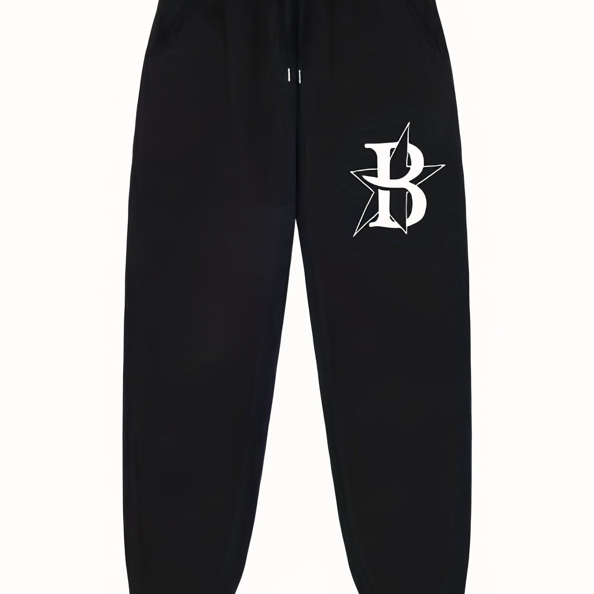 Letter Print Star Pattern Joggers Men's Casual Loose Fit Pants