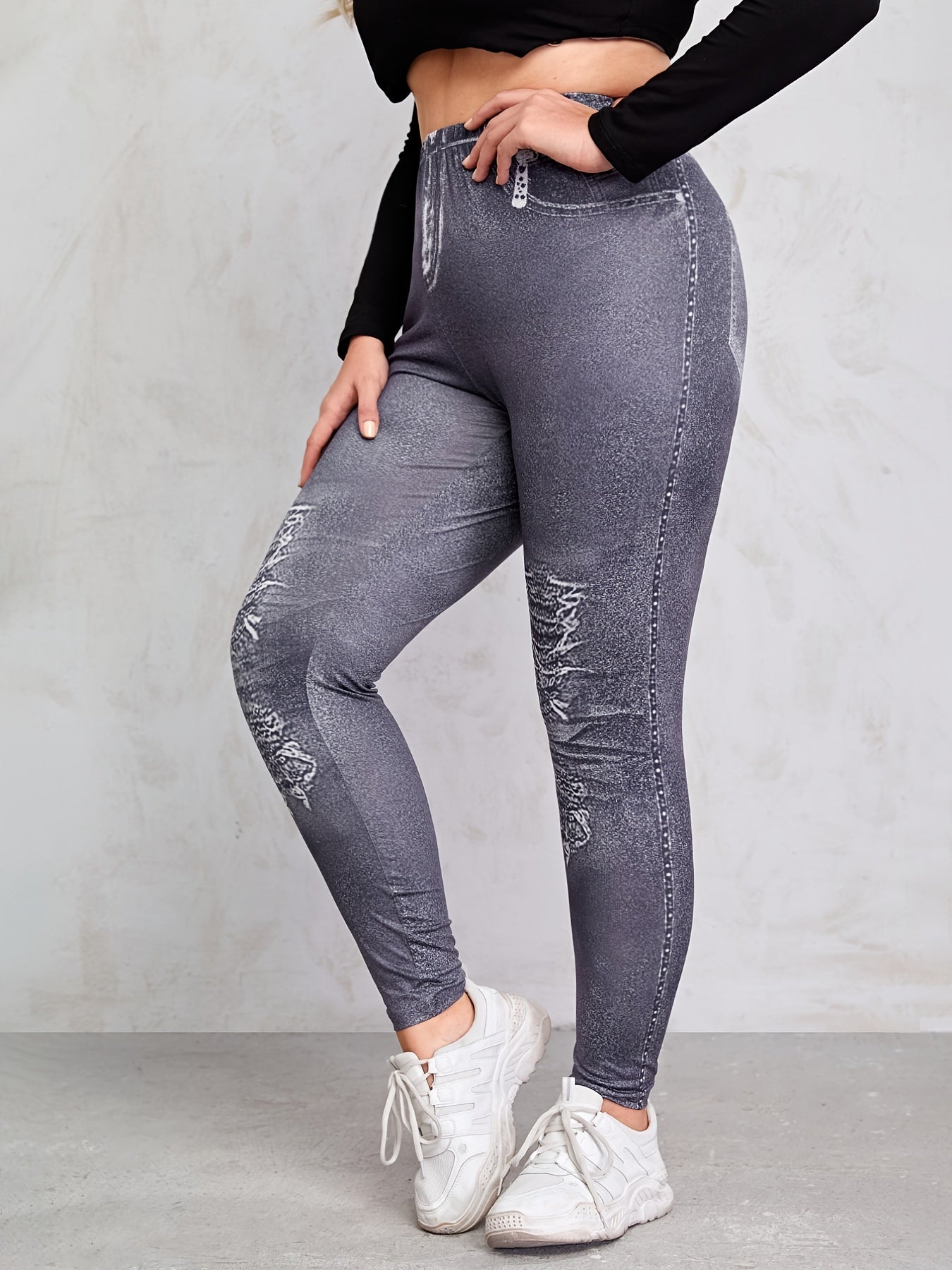  High Rise Skinny Stretch Leggings