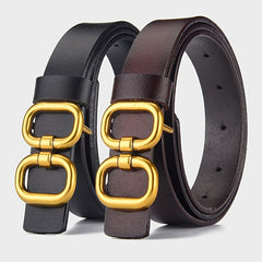 Double Ring Buckle Waist Belt for Jeans Pants