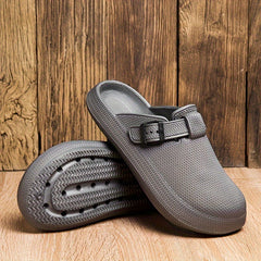 Women's Closed Toe Buckle Slides Sandals Lightweight Sports Slip