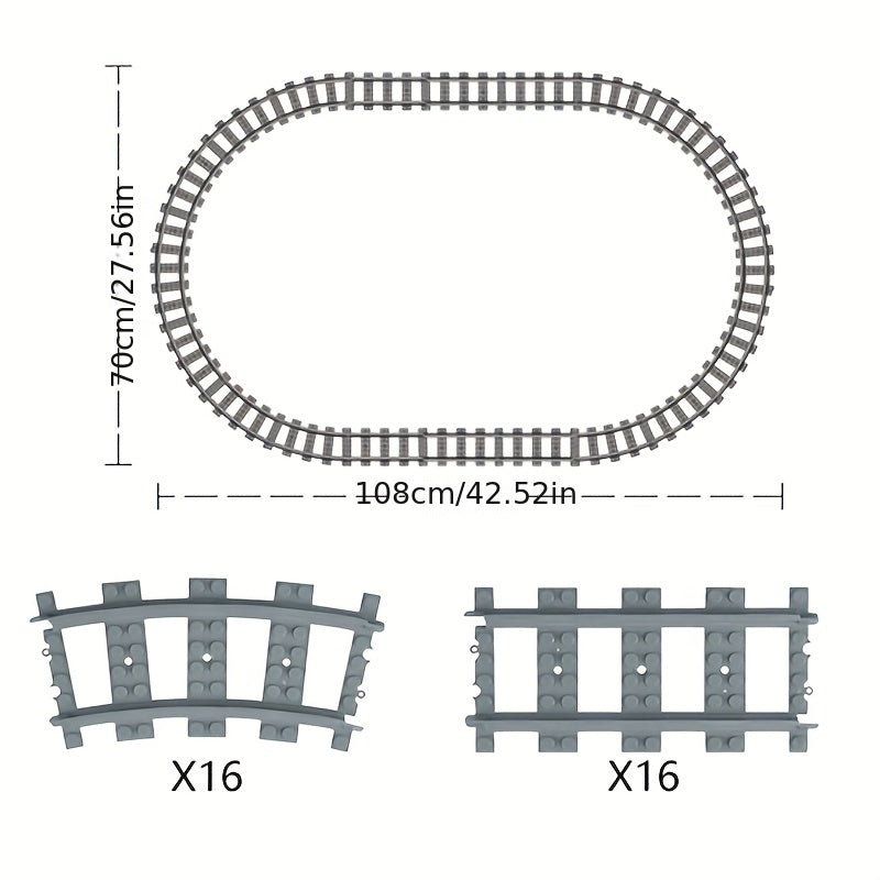 Train Track Building Blocks Educational Toys for Kids - Perfect Gift Idea