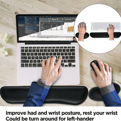 Memory Foam Keyboard & Mouse Wrist Rest Support Pad
