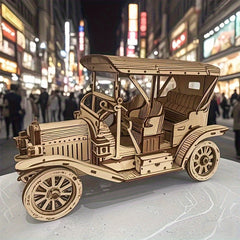 3D Wooden Retro Car DIY Puzzle Display Pieces