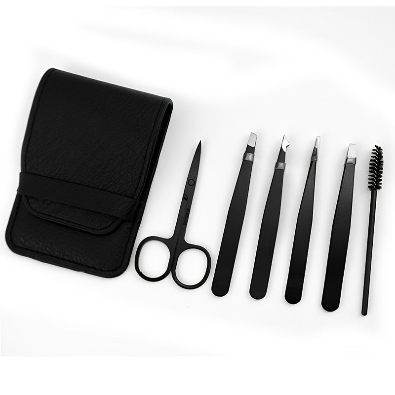 6 Pack Stainless Steel Tweezers For Eyebrows