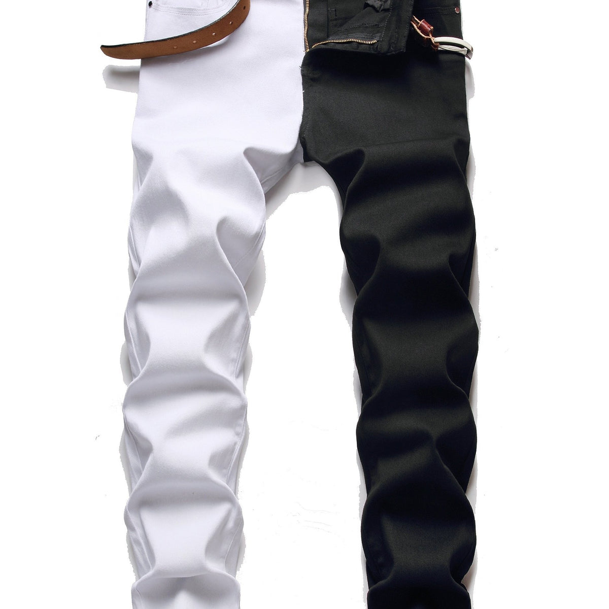 Men's Slim Fit Block Jeans for All Seasons