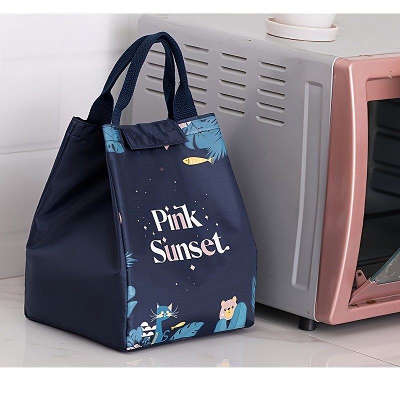 Cute Insulated Lunch Bag for Kids, Leakproof Cartoon Theme