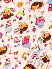  Women's Pajama Set House Print Short Sleeve Top & Pants