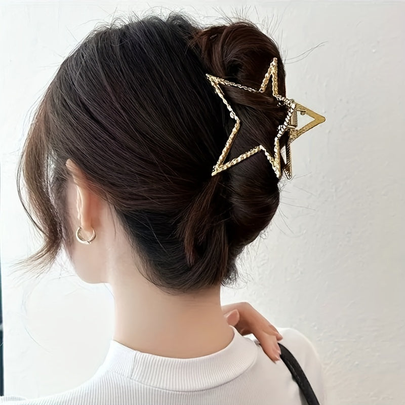 Pentagram Metal Hair Clip Niche Hair Claw Fairy Girl's Hair Accessories