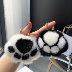 Cat Paw Plush Pendant Girl Heart Schoolbag Pendant