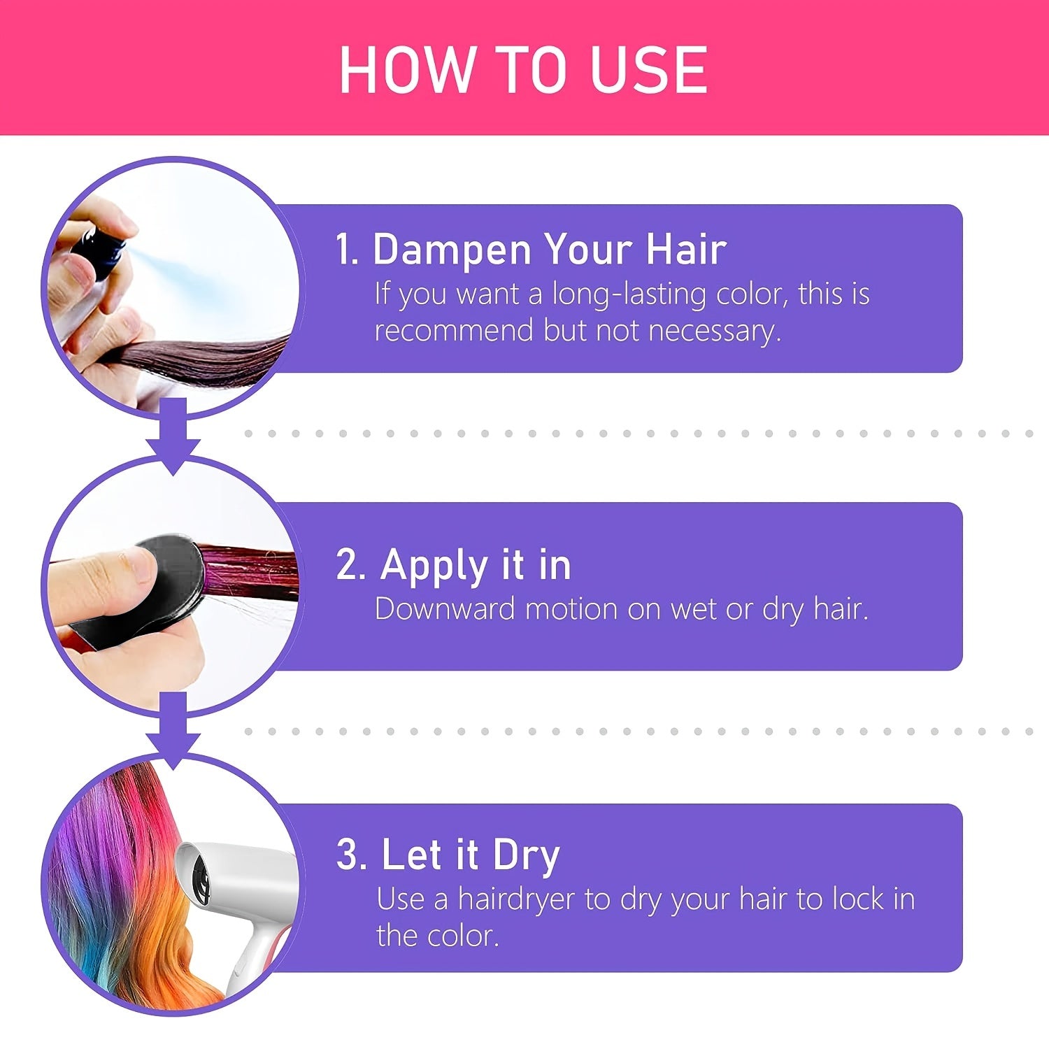 Hair Chalk Temporary DIY Hair Product Y2K Washable Temporary Hair Dye
