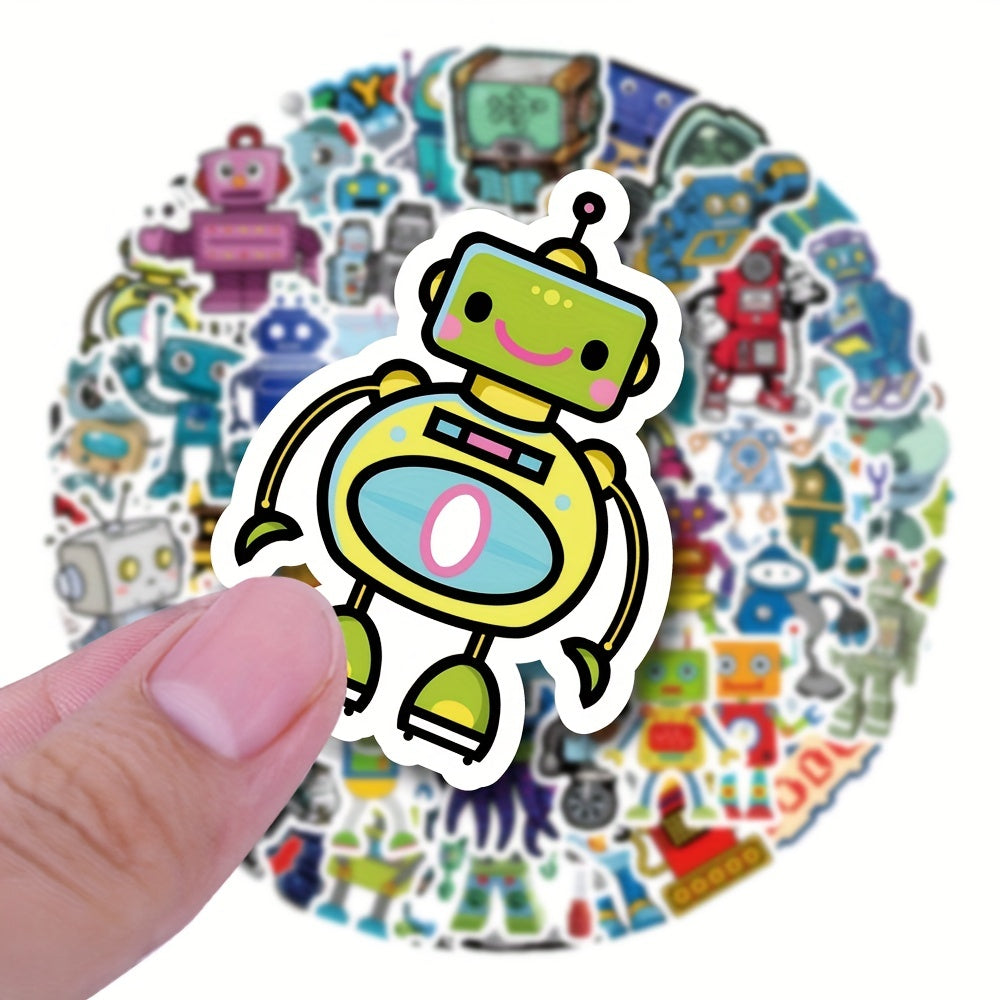 60pcs Robot Stickers Waterproof Vinyl Decal Stickers