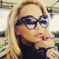 Oversized Cat Eye Sunglasses Women Gradient Lens Outing Fishing Sports Sunshade