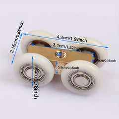 Copper Metal Sliding Door Roller Wheel for Shower Room Glass Doors
