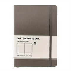 A5 Hardcover Dotted Line Notebook Brown Grey