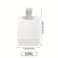 Travel Containers 30ml 50ml 100ml Leak Proof Refillable Liquid Bags Bottles