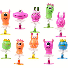 6pcs Big Eye Animal Spring Launchers Jumping Bouncy Toys Random
