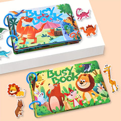 Kids' Quiet Busy Bus Sticker Puzzle Toy Book