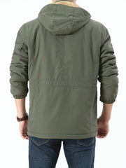 Men's Thickened Hooded Cotton Padded Jacket Coat