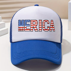 Unisex MERICA Printed Adjustable Baseball Cap for Outdoor Sport