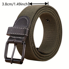 Thickened Canvas Belt Casual Buckle Jeans Belt