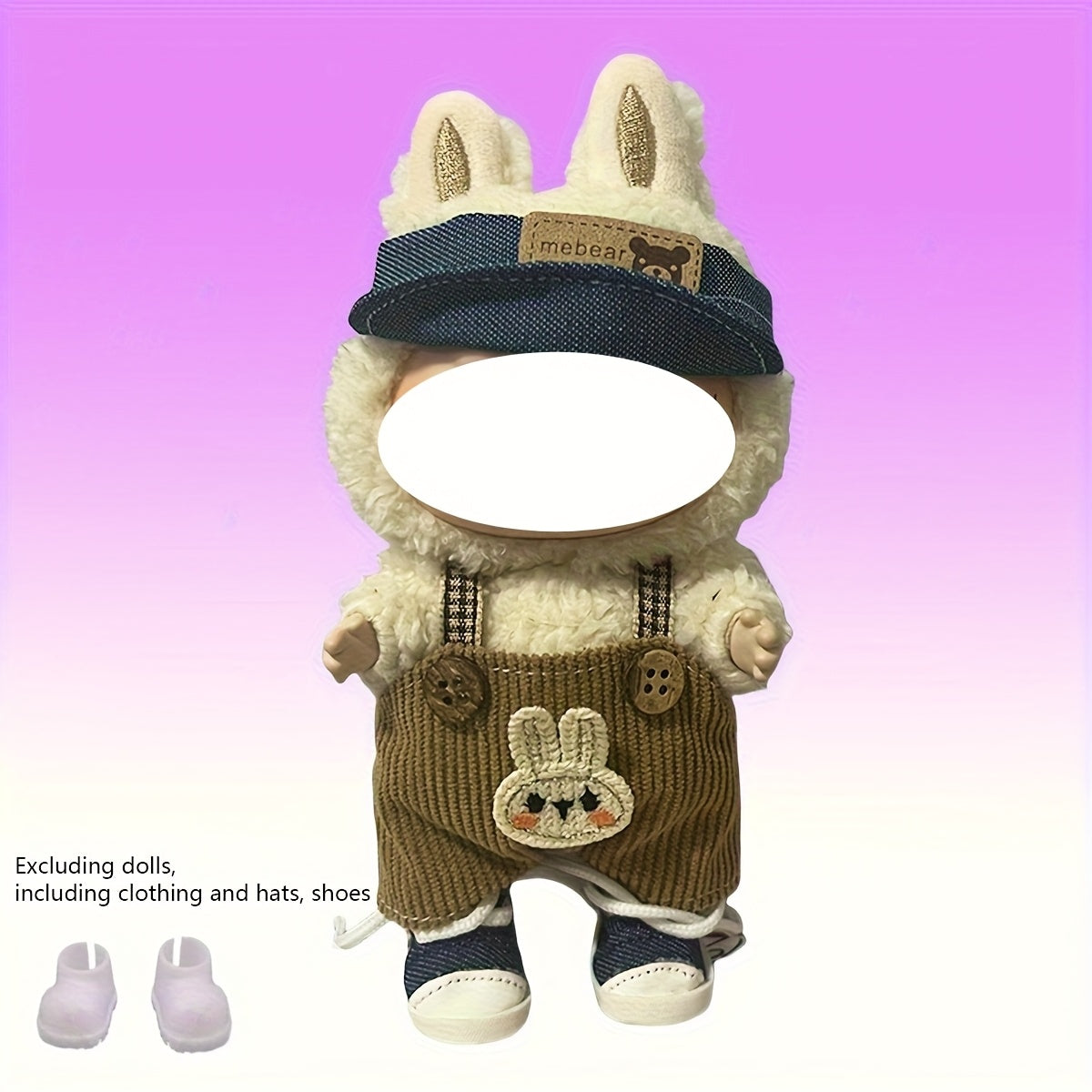 Labubu 3pcs Doll Costume Set for 6-7 Inches Dolls