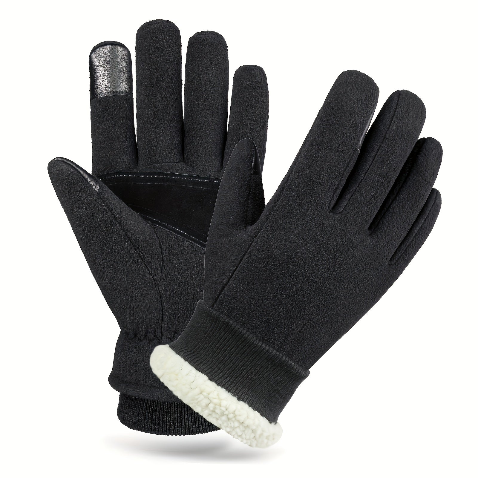 Thick Fleece Lining Touch Screen Gloves Winter Warm Outdoor Cycling Gloves