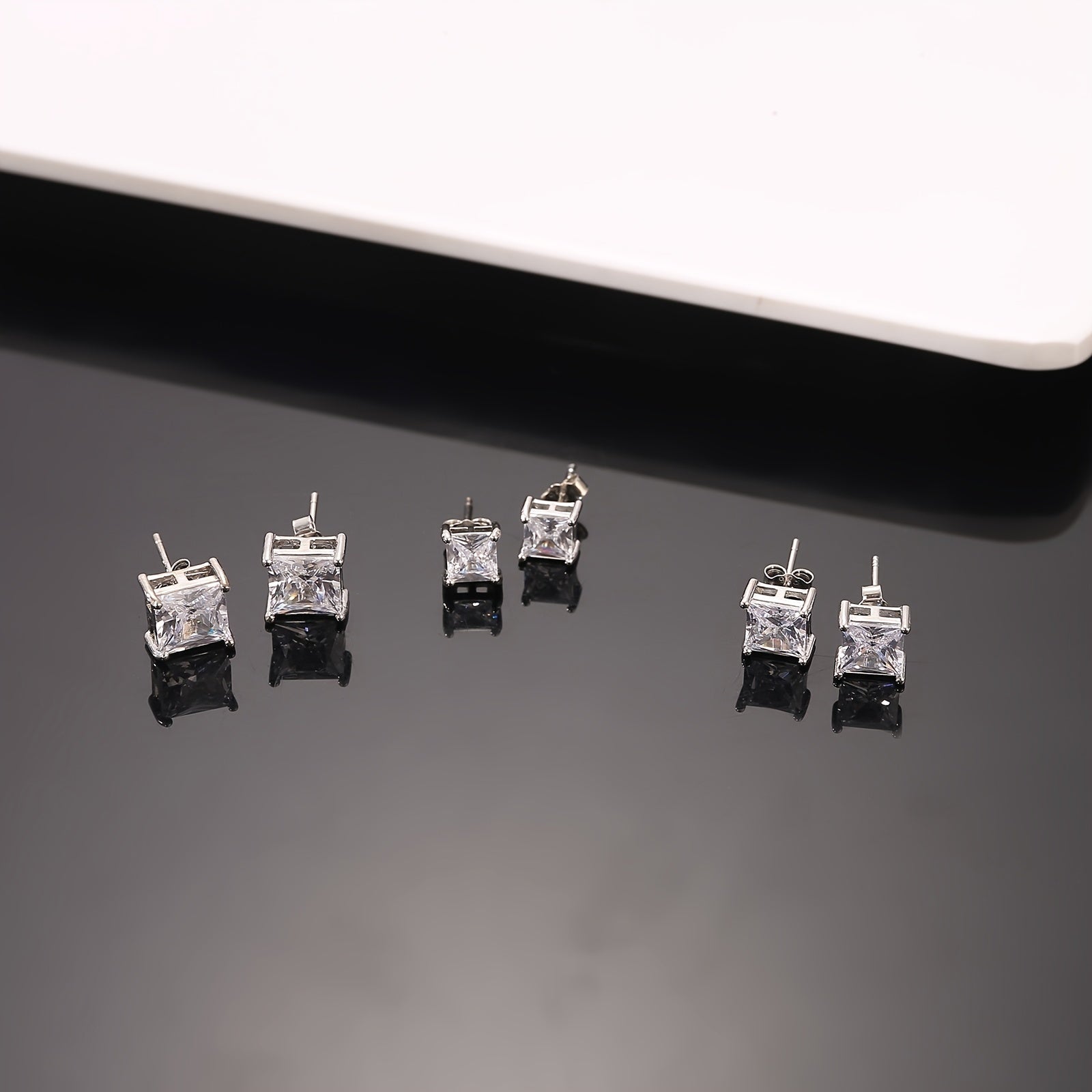 Square Golden Men's Earrings