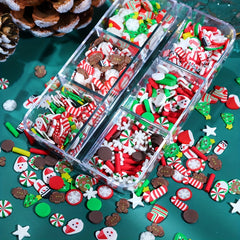 Christmas Polymer Clay Slices Epoxy Resin Fillers Holiday DIY Crafts Nail Art