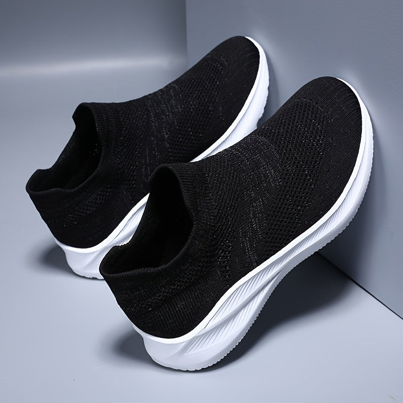 Men Knit Slip On Casual Shoes Lightweight Sneaker