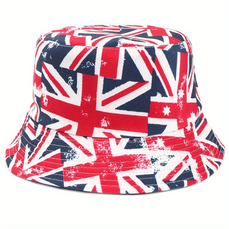 Print Reversible Bucket Hat Summer Sunscreen Fisherman Cap