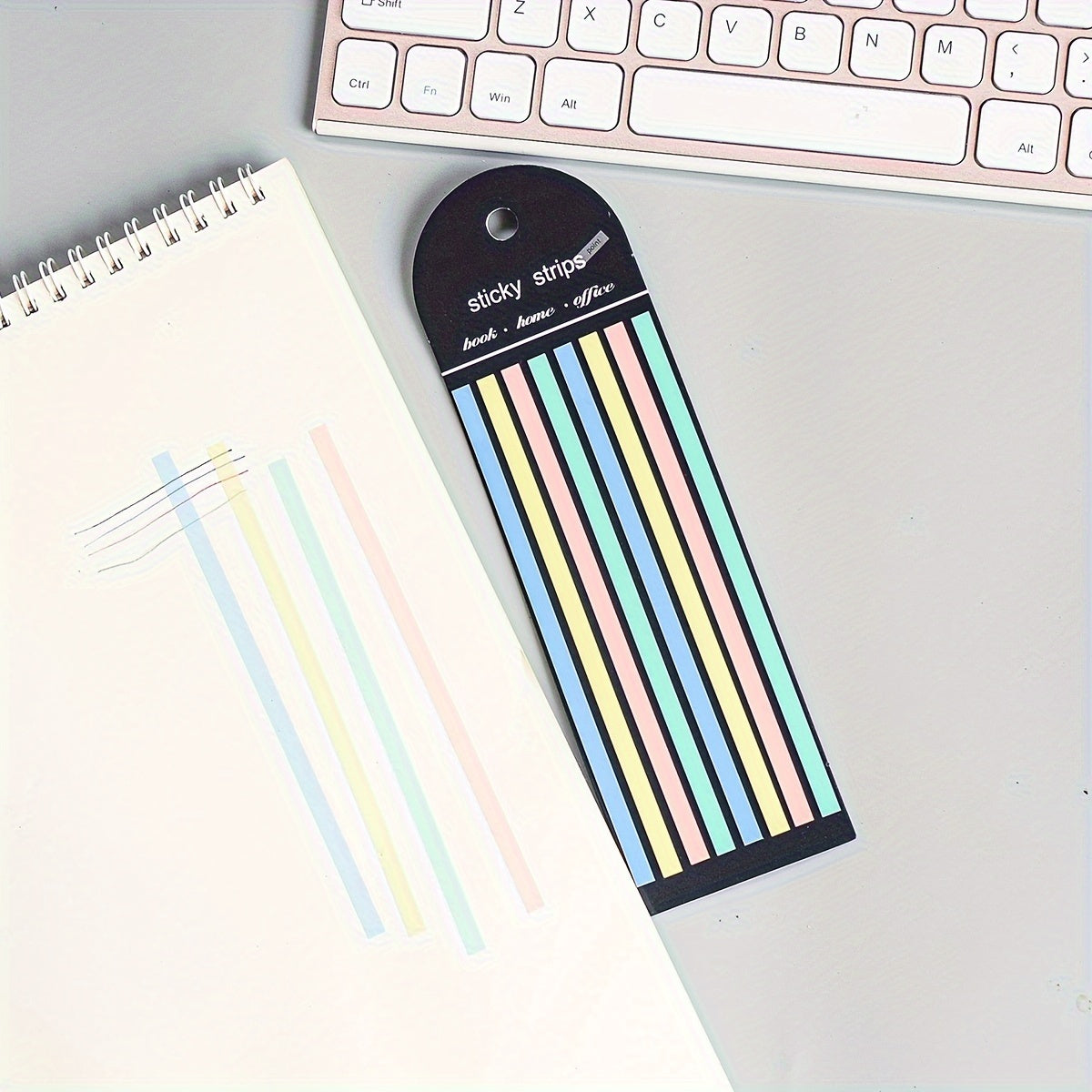 160pcs Thin Strip PET Sticky Notes Record Label Paper Index Stickers