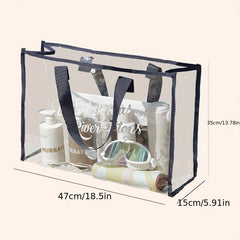 Transparent PVC Beach Bag Tote Waterproof Handbag Large Capacity