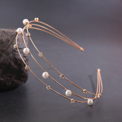 Faux Pearl Rhinestone Headband Hair Accessories Head Jewelry