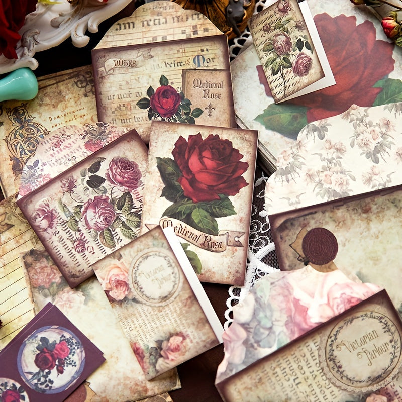 6pcs Retro Round Stickers Envelop Greeting Card Gift Birthday