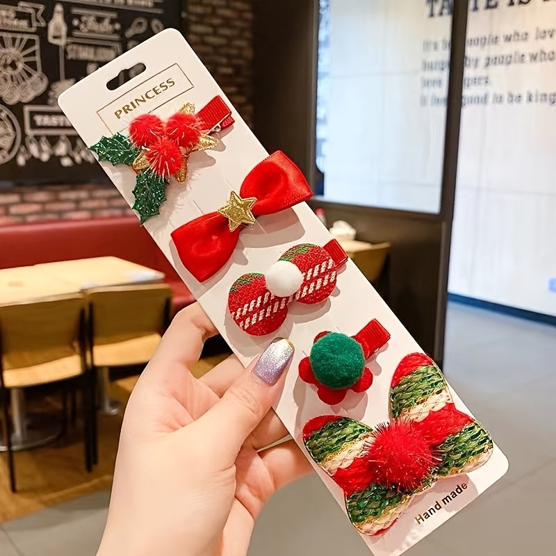 10pcs Christmas Hair Clip Decorative Hair Accessories for Girls