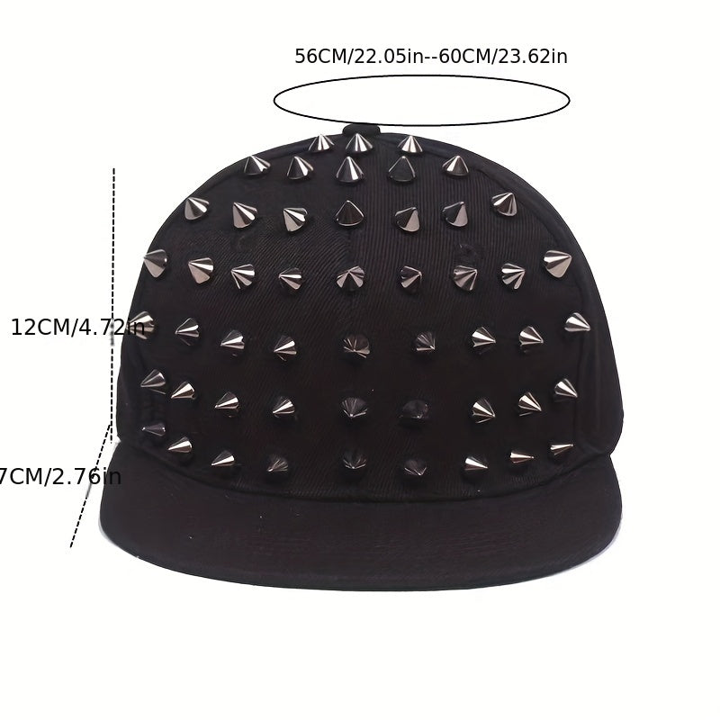 Hip Hop Rivet Snapback Hat Unisex Punk Baseball Cap Sunshade Couple Dad Hats
