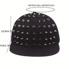 Hip Hop Rivet Snapback Hat Unisex Punk Baseball Cap Sunshade Couple Dad Hats